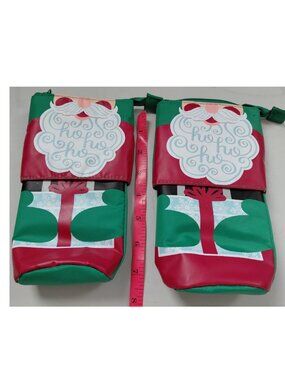 RETIRED Thirty-One Santa's Beard Hide and Peek Pouch Lot of 2